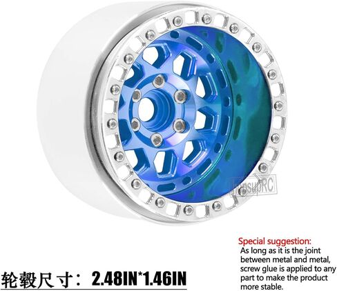RC الألومنيوم 2.2in العجلات إطارات عجلة Beadlock Beadlock لـ 1/10 SCX10 90046 AX103007 SCX10 II SCX10 III TRX6 GEN7 8 D90 VS4-10 MST in Saudi Arabia
