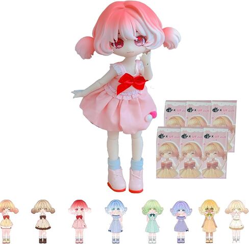 1/12 BJD Dolls Blind Box,Kawaii BJD Dolls UF Fruits Series 1/12 Ball Jointed Doll Collectable Action Figure Posable Dress Up Doll for Girls Birthday Party Gift Toys in Saudi Arabia