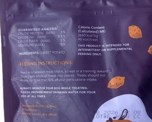 Trader Js Nothing But Sweet Potato Dog Treats - 2 Bags in Saudi Arabia