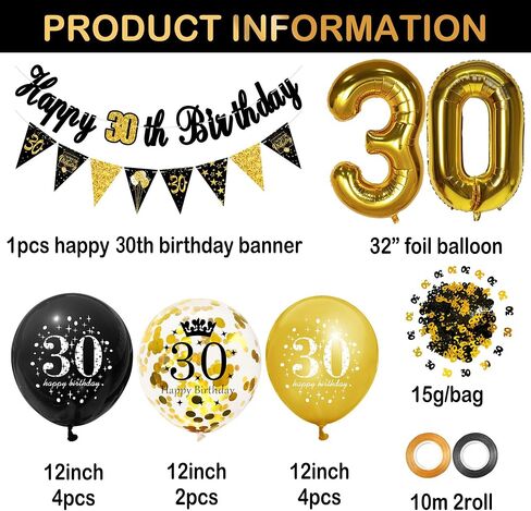 60th Birthday Party Decorations for Men Women Black and Gold, Black Gold Happy Birthday Banner Sign 60th Happy Birthday Balloons for 60th Anniversary Birthday Party Supplies Outdoor Indoor Décor in Saudi Arabia