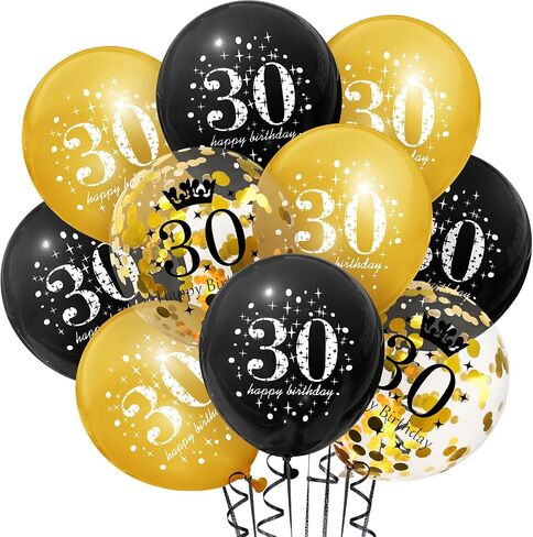 60th Birthday Party Decorations for Men Women Black and Gold, Black Gold Happy Birthday Banner Sign 60th Happy Birthday Balloons for 60th Anniversary Birthday Party Supplies Outdoor Indoor Décor in Saudi Arabia