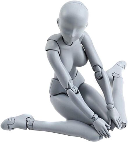 نموذج الشكل PVC النماذج الرسم شخصية رسم الفنان رسم الطلاء نموذجية DOLLED DOLL ، رسم نماذج شخصية عارضة أزياء للفنانين (رمادي الذكور) in Kuwait