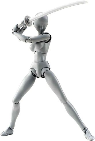 نموذج الشكل PVC النماذج الرسم شخصية رسم الفنان رسم الطلاء نموذجية DOLLED DOLL ، رسم نماذج شخصية عارضة أزياء للفنانين (رمادي الذكور) in Kuwait