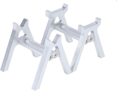 RC Workbench Display Stand,Car Work Stand Repair Workstation for 1/18 1/24 TRX4M SCX24 AX24 FCX24 UTB18 Simulation Static Display Jack Maintenance Scene(Silver) in Saudi Arabia