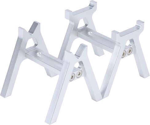 RC Workbench Display Stand,Car Work Stand Repair Workstation for 1/18 1/24 TRX4M SCX24 AX24 FCX24 UTB18 Simulation Static Display Jack Maintenance Scene(Silver) in Saudi Arabia