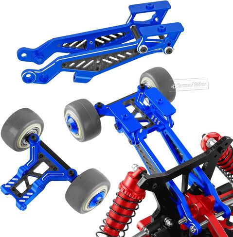RC Upgrades Part for 1/8 Kraton/Outcast/Notorious 6S BLX,Alloy Front Rear Suspension Arms,Front Knuckles Steering Blocks &Rear Hub Stub Axle Carriers,Wing Mount &Wheelie Bar Set,Red in Saudi Arabia