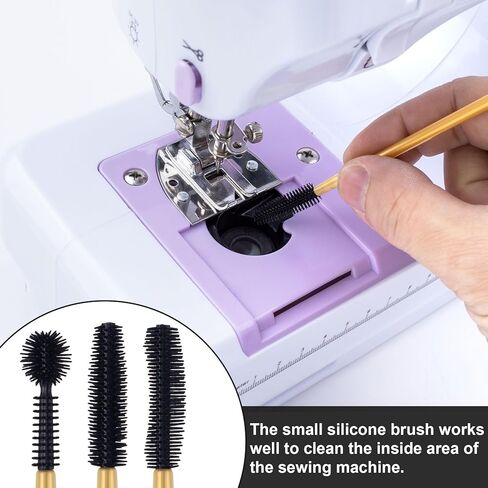 12pcs Nook and Cranny Sewing Machine Silicone Cleaning Brush, 3 Styles Crevice Cleaning Brushes, Cleaning Brushes Small Spaces for Machine Gaps, Computer Keyboards(Orange Purle Red) in Kuwait