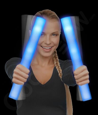 6 Pack 16 Inch Flashing LED Foam Stick Baton (Purple) in Kuwait