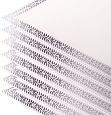 Certificate Paper 8.5 x 11 Inches, 100-Pack Diploma Paper, Letter Size, Blank, Blue Borders in Saudi Arabia