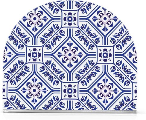 Napkin Holder, Blue Mexican Talavera Napkin Holder for Table Standing Napkin Holders for Table, Kitchen & Dining Room Decor in Kuwait