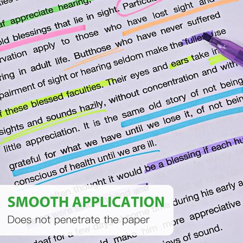 Highlighter - 100 pack color highlighter, color transparent visible fluorescent pen shell, wide chisel point mark, fluorescent pen, school, office in Kuwait