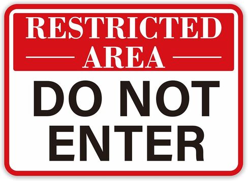Restricted Area Do Not Enter Signs, Self-Adhesive Weatherproof and Fade-Resistant Employees Only Sticker, Authorized Personnel Only Sign for Home, Business Office, Shop, Door（7" x 5"） in Kuwait