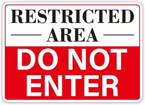 Restricted Area Do Not Enter Signs, Self-Adhesive Weatherproof and Fade-Resistant Employees Only Sticker, Authorized Personnel Only Sign for Home, Business Office, Shop, Door（7" x 5"） in Kuwait