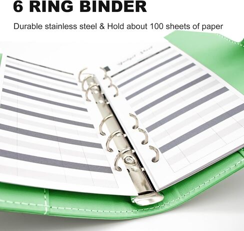 A5 Budget Binder,Mini Photocard Binder for A5 Filler Paper, Loose Leaf Personal Planner Binder with Magnetic Buckle Closure(Purple) in Saudi Arabia