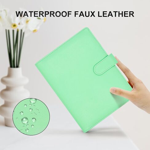 A5 Budget Binder,Mini Photocard Binder for A5 Filler Paper, Loose Leaf Personal Planner Binder with Magnetic Buckle Closure(Purple) in Saudi Arabia