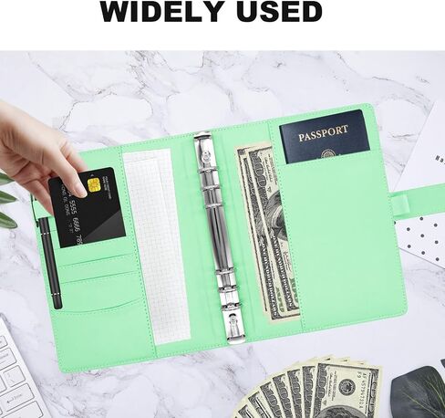 A5 Budget Binder,Mini Photocard Binder for A5 Filler Paper, Loose Leaf Personal Planner Binder with Magnetic Buckle Closure(Purple) in Saudi Arabia
