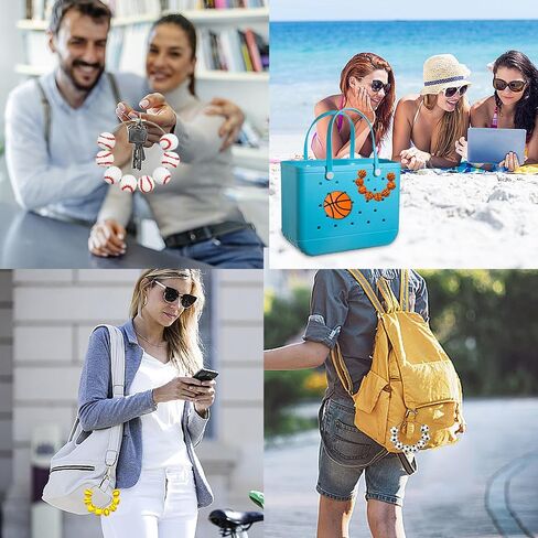 2pcs سحر الرياضة لحقيبة الشاطئ ، وسحر الملحقات Bogg Bag المتوافقة مع حقيبة الشاطئ الأصلية جميع الطرز ، وإدراج ديكورات لأكياس حقيبة اليد الحديثة بسيطة in Kuwait