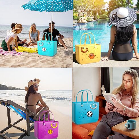 2pcs سحر الرياضة لحقيبة الشاطئ ، وسحر الملحقات Bogg Bag المتوافقة مع حقيبة الشاطئ الأصلية جميع الطرز ، وإدراج ديكورات لأكياس حقيبة اليد الحديثة بسيطة in Kuwait