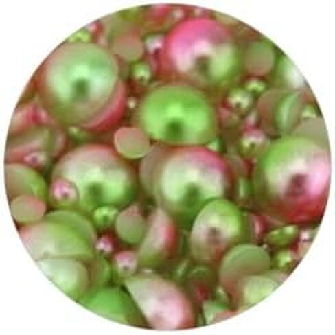 Zbella 2,000+pcs 6 Sizes Flat Back Pearls Cabochons + Storage for Crafts Scrapbooking Embellishment DIY Phone Nail (3mm, 4mm, 5mm,6mm, 8mm, 10mm) (Champagne) in Saudi Arabia