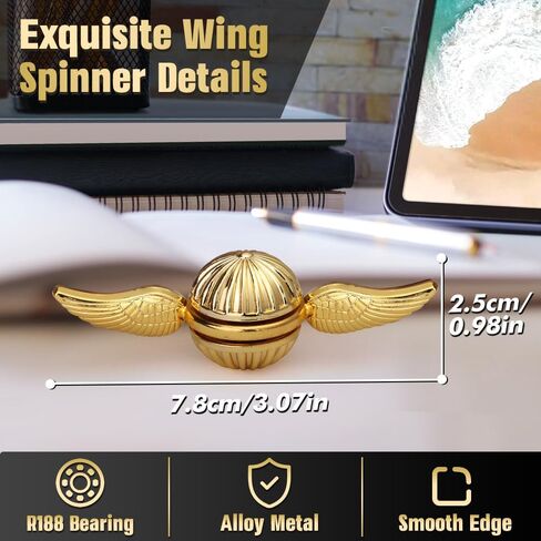 Cool Orb Fidget Spinner, Metal Ball Toy for Stress Relief, Desk Decor for School Home Office, Christmas Birthday Stocking Stuffer Party Favor Gift, Sensory Toy for Boys Girls Kids Adults in Kuwait