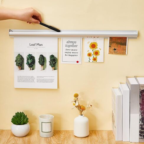 Henoyso 2 Pieces Restaurant Ticket Holder Receipt Holder Aluminum Order ticket Rack Silver Kitchen Slide Check Rack for Office Cafes Pubs(16 Inch,Square) in Kuwait