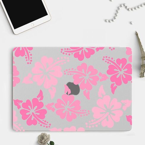 JOYLAND Plastic Hard Shell Case Compatible with 14 Inch MacBook Pro A2442/A2779 M2/A2918/A2992 M3, Hibiscus Flower Printed Frosted Matte Laptop Cover for Women Girls, 14 Inch in Kuwait