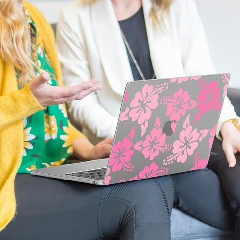 JOYLAND Plastic Hard Shell Case Compatible with 14 Inch MacBook Pro A2442/A2779 M2/A2918/A2992 M3, Hibiscus Flower Printed Frosted Matte Laptop Cover for Women Girls, 14 Inch in Kuwait
