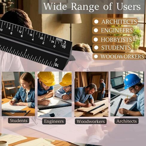 الحاكم المعماري ، 12 '' 'Imperial Architect Scale ، حاكم مهندس الألومنيوم ، حاكم مقياس للمخططات ، حاكم مقياس المعادن ، حاكم الهندسة المعمارية ، حاكم صياغة المثلث (الأزرق) in Kuwait