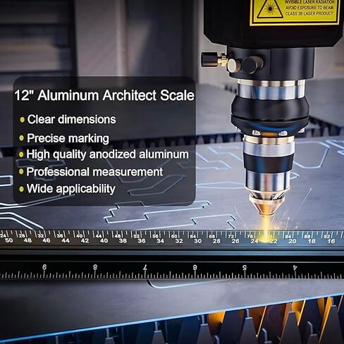 الحاكم المعماري ، 12 '' 'Imperial Architect Scale ، حاكم مهندس الألومنيوم ، حاكم مقياس للمخططات ، حاكم مقياس المعادن ، حاكم الهندسة المعمارية ، حاكم صياغة المثلث (الأزرق) in Kuwait