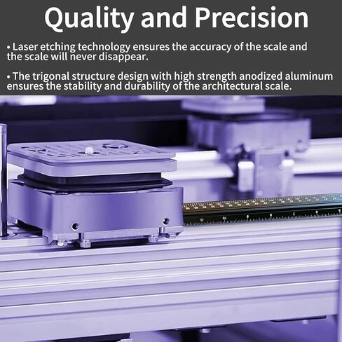 الحاكم المعماري ، 12 '' 'Imperial Architect Scale ، حاكم مهندس الألومنيوم ، حاكم مقياس للمخططات ، حاكم مقياس المعادن ، حاكم الهندسة المعمارية ، حاكم صياغة المثلث (الأزرق) in Kuwait