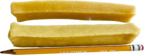 Snow Hill Natural Himalayan Dried Yak Cheese Dog Chews Medium 2 Pcs Long Lasting Organic Protein-Rich Yak Cheese Golden Bone Yaky Cheese Strong Dog Chews Treats of Himalayas in Kuwait