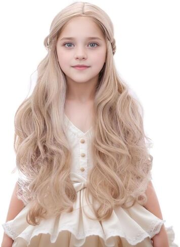DUDUWIG Black Wig with Braids for Kid Girls Long Black Braids Wig with Bangs Long Pigtails Wig for Cosplay Costume Halloween Wig Hairnet Include in Kuwait
