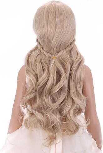 DUDUWIG Black Wig with Braids for Kid Girls Long Black Braids Wig with Bangs Long Pigtails Wig for Cosplay Costume Halloween Wig Hairnet Include in Kuwait