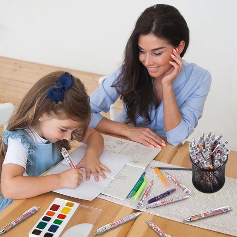 Treela 24 Pcs International Flag Pens World Country Flag Ballpoint Pens Retractable for International Sports Events Party Favors School Office Supplies in Kuwait