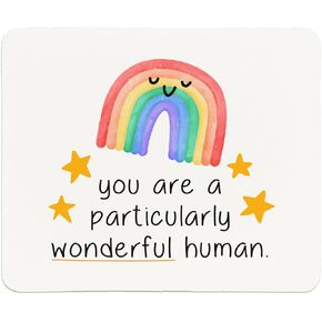 QIYUHOY Rainbow Mousepad with Non-Slip Rubber Base Gaming Mouse Pad for Laptop,Motivational Gift for Teen Girls,Office Decor for Women Desk Aesthetic,9.5x7.9 inches