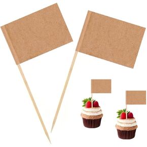 100 PCS Flight Toinpick Flags Cheese Markers Food Food Labels for Party Buffet Cheese Labels for charcuterie board cocktail for appetizers (kraft)