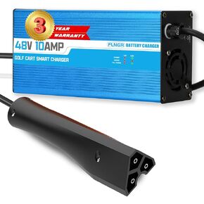 48 Volt Golf Cart Battery Charger for ez go RXV&TXT,10Amp with Trickle Charge,6-10Hour Full Charge,Smart 48 Volt Battery Charger for ez go Golf Cart,Compatible ezgo Charger,48v Battery Charger