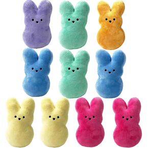 12Pcs Easter Bunny Stuffed Animal, Cute Animal Carrot Peep Bunny Doll, Easter Basket Stuffers, Rabbits Animal Easter Bunny Plush Doll Toy Desktop Sofa Decor