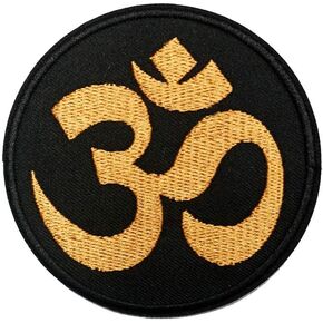 لطيف patch om aum الهندوسية تعويذة اليوغا الحديد المطرزة على خياطة على رقعة رمز غانيشا الهندي