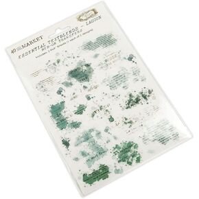 49 AND MARKET Lagoon Essential Textblends Rub-Ons 6"X8" 2/Pkg