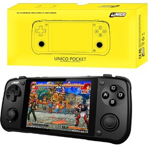 لاعب جيب لعبة UniCo مع 40 لعبة Snk Classic Games مثبتة مسبقًا ، وحكم ألعاب محمولة ، و 3500 مللي أمبير في الساعة بطارية قابلة لإعادة الشحن ، والتقاط ولعب ، وهي مثالية للاعبين غير الرسميين وعشاق الحنين إلى الأسود