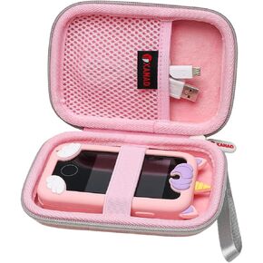 XANAD Kids Smart Phone Case for Joozfee/Kikapabi/Dancingcow/Prysyedawn, Learning Toys Holder for Toddler Play Cell Phone, SD Card, Lanyard and Cable Accessories - Pink(Case Only)