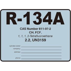 R134A HVAC/R Labels R-134A ملصقات معرف التبريد المشفرة بالألوان معرفات العلامة المعرف 20 حزمة