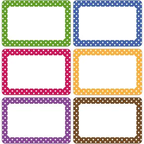 180 PCS ملصقات اسم DOT NAME ملونة ، ملصقات علامة DOT DOT CUTALL