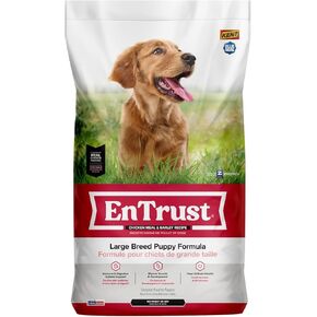 ENTRUST Large Breed Puppy Food | Real Chicken & Barley | Enriched with Super Foods, Antioxidants and Prebiotics | No Wheat or Soy | 40 Pound Bag