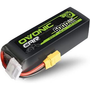 Ovonic 6s Lipo Battery 6000mah 50c 22.2v مع Xt90 Plug Soft Case Rc بطارية متوافقة مع DJI Airplane RC Quadcopter Helicopter Car Car Truck Boat Boatby