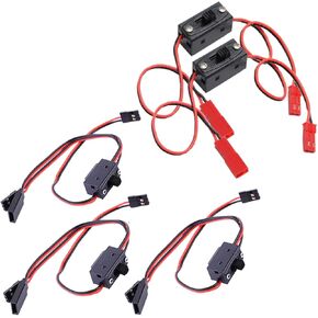 2 حزمة تشغيل/إيقاف تشغيل تشغيل بطارية مستقبل بطارية JST Connector & JR Style 3 Way Power On Off Off Reces RC Switch Receiver