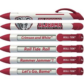 Greeting Pen College Pens- Alabama Crimson Tide Braggin' Rights Rotating Message 6 Pen Set 20502
