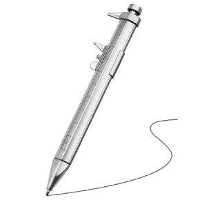2 in 1 Vernier Caliper 0-100mm Ballpoint Pen Gadget for Men Women Gifts Engineer Woodworkers Carpenter Student