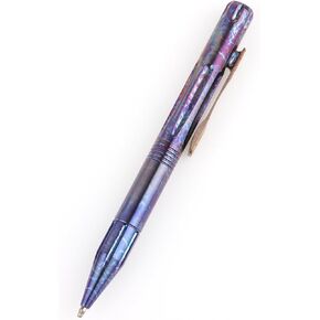 Titanium EDC Bolt Action Pen Perpoint Pen Tactical Crinting Pen with Pocket Clip size size sigbact